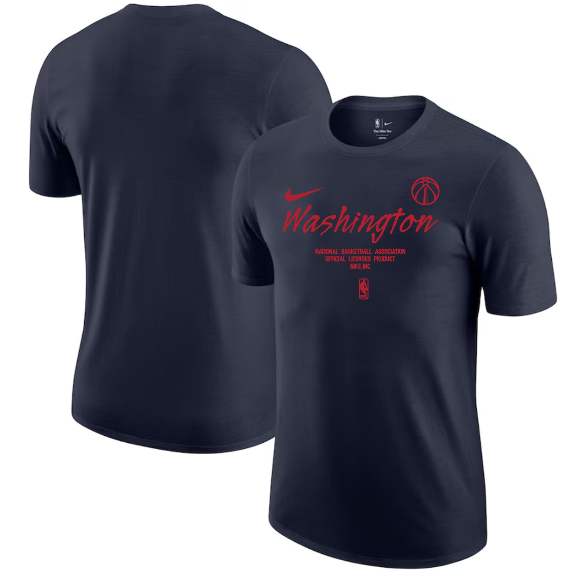 Men 2025 NBA Washington Wizards Drak Blue Nike T shirts style 3->nba t-shirts->Sports Accessory
